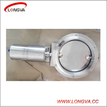 10" Sanitary Stainless Steel Pneumatic Tri Clamp Butterfly Valve